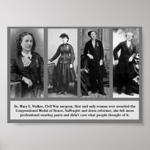 Poster WCW Mary E Walker Suffragist Medal of Honor