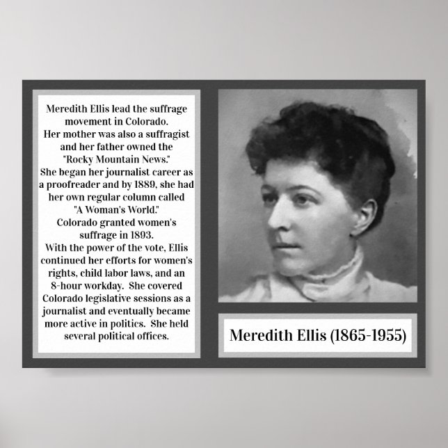 Poster #WCW Meredith Ellis Colorado leader du vote (Devant)