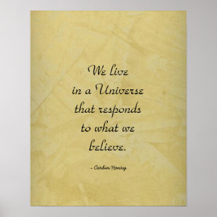 Poster We Live In A Universe Quote