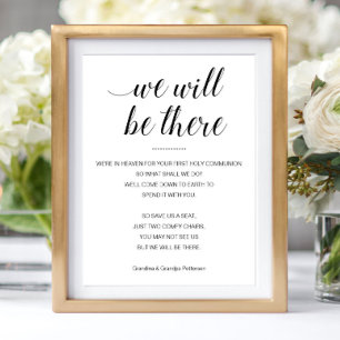 Poster We Will Be There Memorial First Holy Communion 
