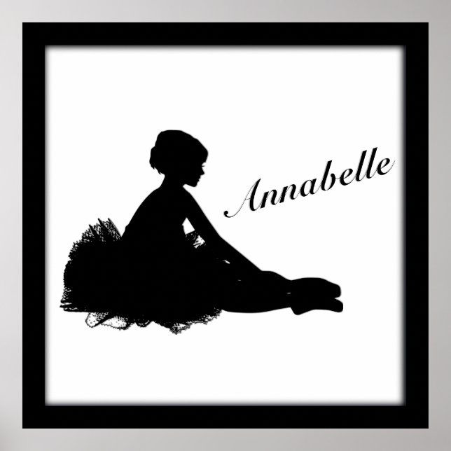 Poster Weary Ballerina Personnalisé w Nom (Devant)