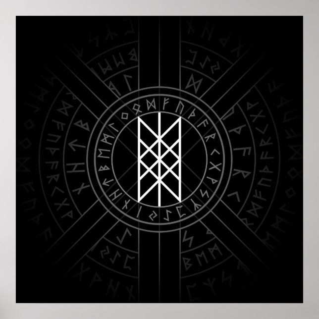 Poster Web de Wyrd La matrice du destin - noir et blanc (Devant)