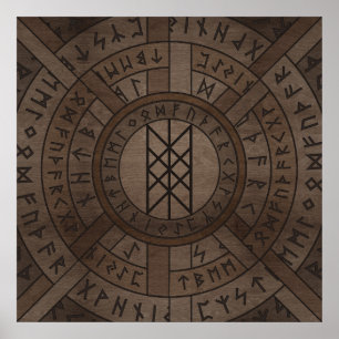 Poster Web de Wyrd La Matrice du destin - Texture en bois