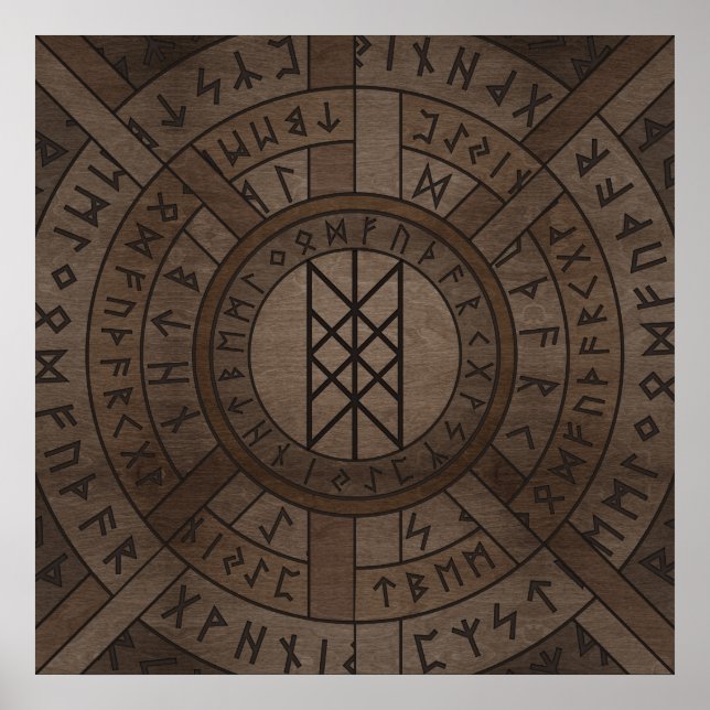 Poster Web de Wyrd La Matrice du destin - Texture en bois (Devant)