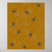 Web et citrouilles d'araignées d'Halloween