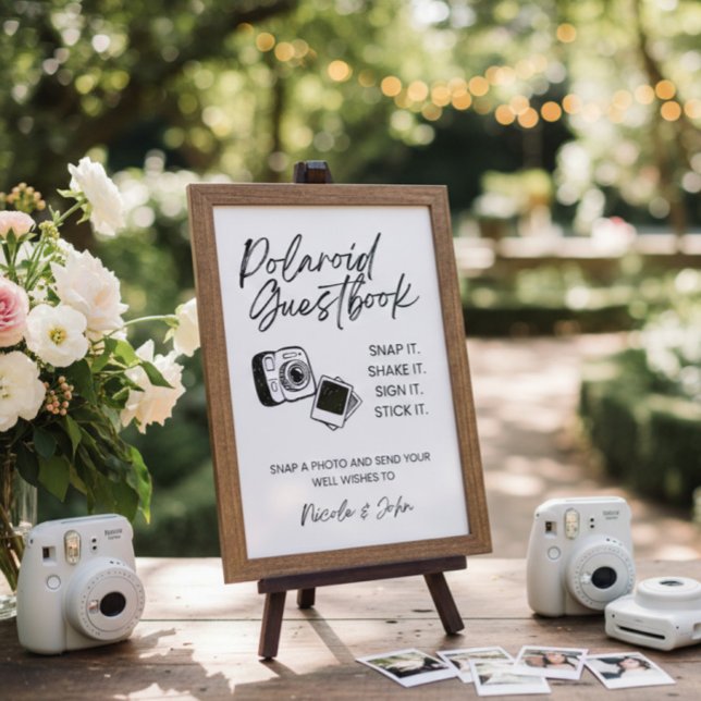 Poster Wedding Polaroid Photo Guest Book (Créateur téléchargé)