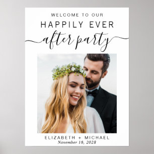 Poster Wedding Reception Photo Welcome