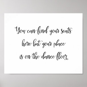 Poster Wedding seating sign   Calligraphy