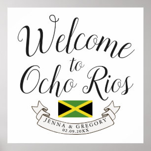 Poster Welcome to Jamaica   Destination Wedding Custom