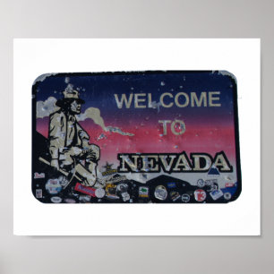 Poster Welcome to Nevada Notebook Postcard