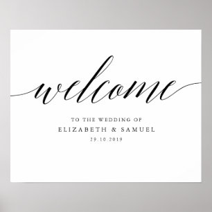 Poster Welcome to the wedding sign