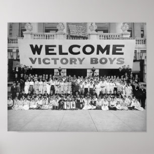 Poster Welcome Victory Boys - WW1 Welcome Home - 1919