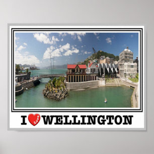Poster Wellington - Nouvelle-Zélande - I Love -