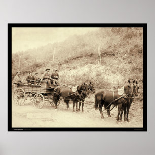 Poster Wells Fargo Deadwood Treasure Wagon SD 1890