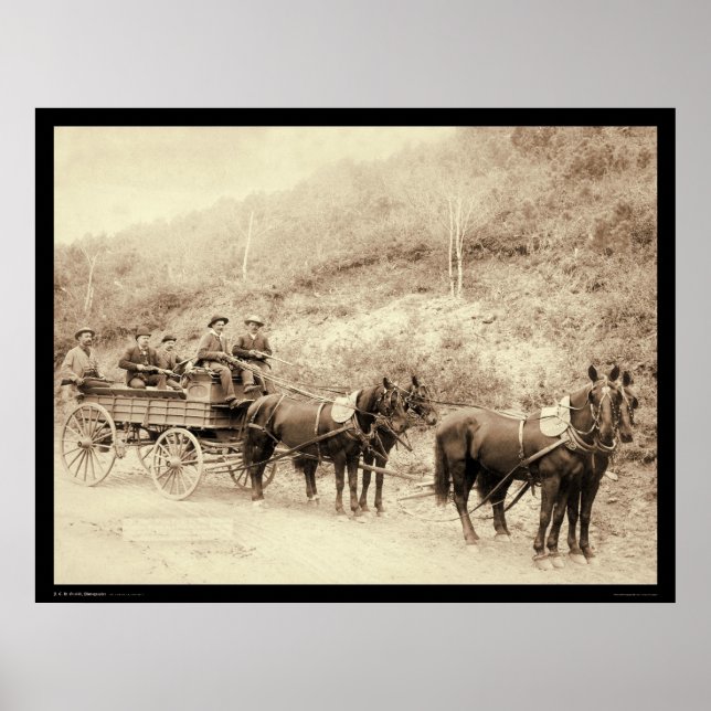 Poster Wells Fargo Deadwood Treasure Wagon SD 1890 (Devant)