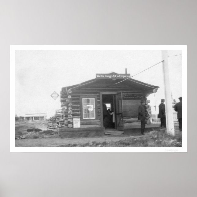 Poster Wells Fargo Tanana Alaska 1909 (Devant)