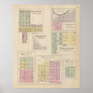 Poster Wellsville, Emmerson, Reedsburg, Princeton, le