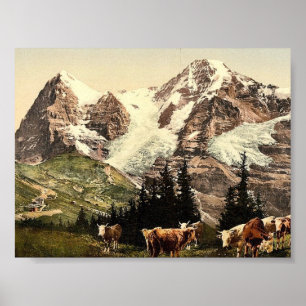 Poster Wengern, Monch et Eiger, Oberland bernois, Suisse