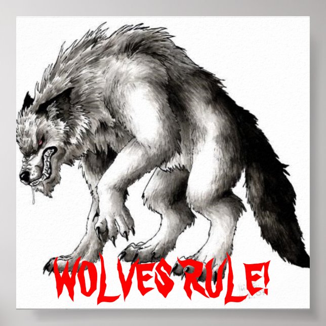 Poster werewolf2, WOLVES RULE ! (Devant)