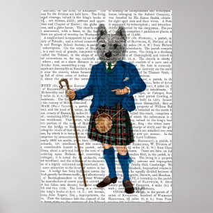 Poster West Highland Terrier in Kilt