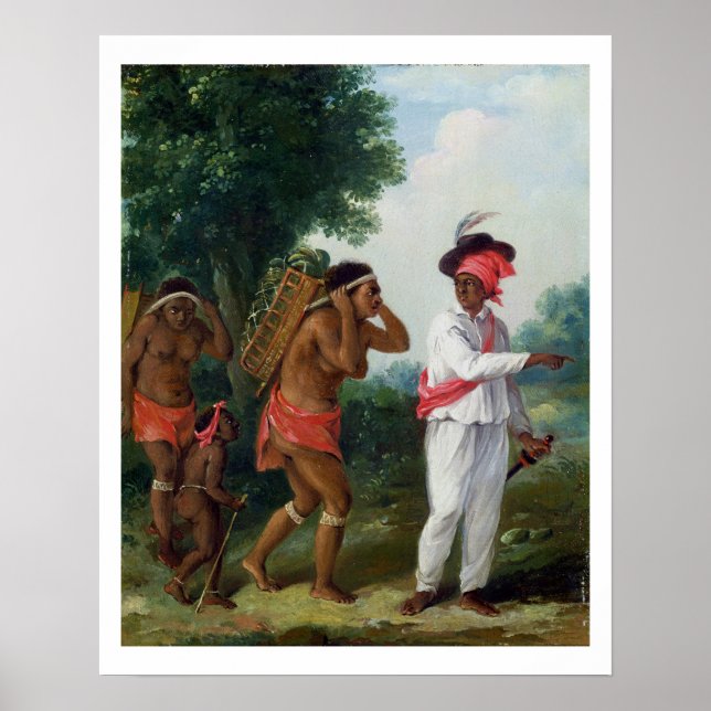 Poster West Indian Man of Colour, direction two Carib Wom (Devant)