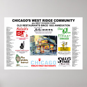 Poster West Ridge Chicago Restaurants TOUTES TAILLES Post