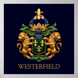 Poster Westerfield Dutch Family Coat Of Arms. 