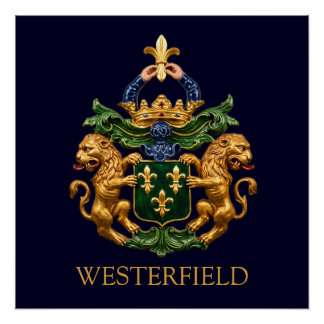 Poster Westerfield Dutch Family Coat Of Arms. 