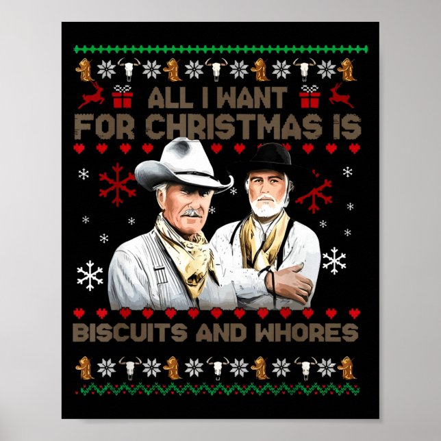 Poster Western Biscuits And S Christmas Quote  (Devant)