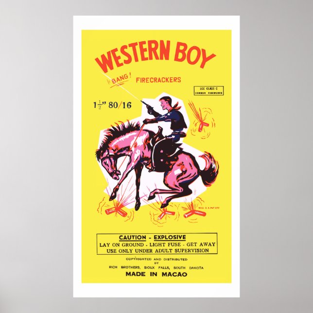 Poster Western Boy (Vintage Américain Firecracker) (Devant)