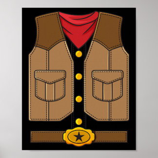 Poster Western Cowboy Halloween Garçons Enfants