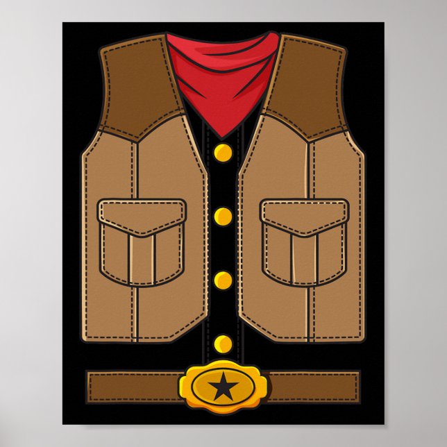 Poster Western Cowboy Halloween Garçons Enfants (Devant)