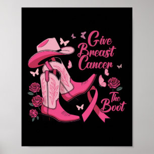 Poster Western Cowgirl Donner Le Cancer Du Sein L'Acteur 