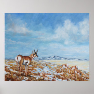Poster Western Plains Camouflage Art