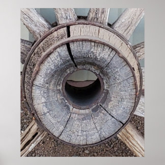 Poster Western Wagon Wheel Photo