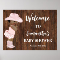 Western Welcome Little AA Cowgirl Baby shower Po