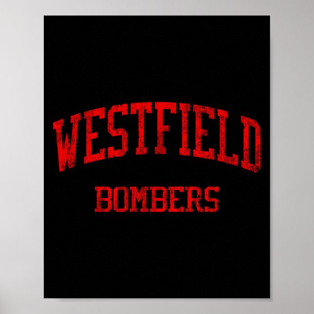 Poster Westfield High School Hs Westfield Ma Vintage Srts (Devant)