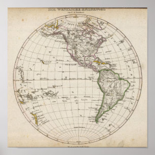 Poster Westl Halbkugel