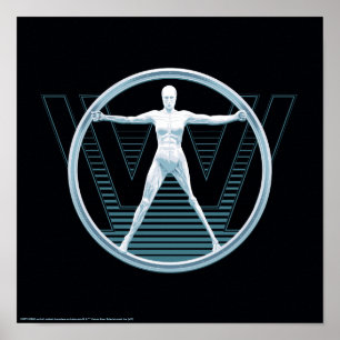 Poster Westworld Logo Vitruvian Android