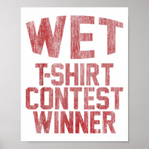 Poster Wet Contest Gagnante Fête Halloween Costume Facile
