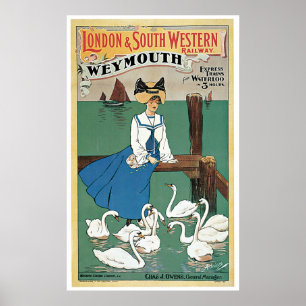 Poster Weymouth par London & Southwestern