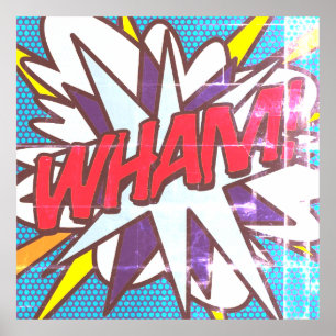 Poster WHAM Fun Retro Comic Book Pop Art