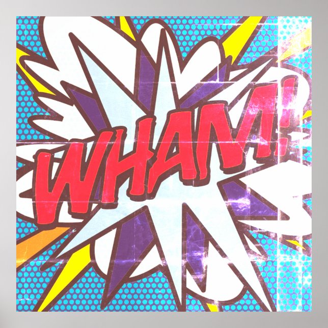 Poster WHAM Fun Retro Comic Book Pop Art (Devant)