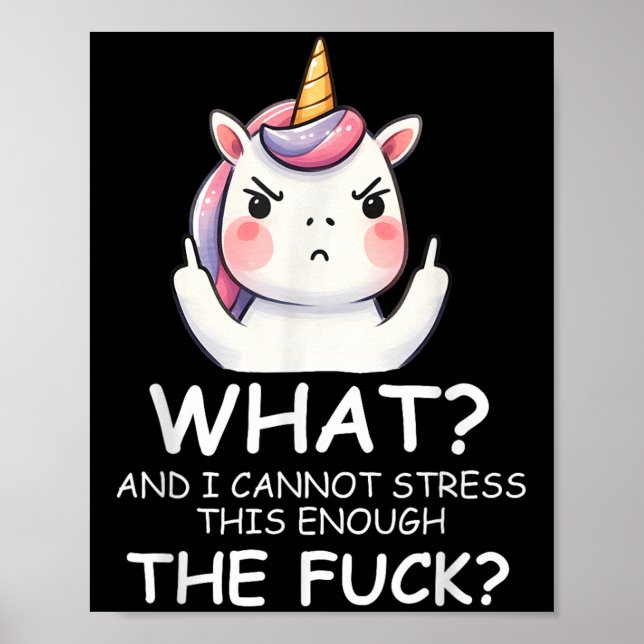 Poster What &amp; I Cannot Stress This Enough The Fck Sig (Devant)