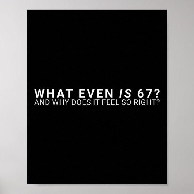 Poster What Even Is 67 Meme  (Devant)
