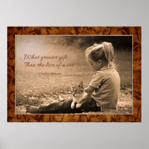 Poster What greater gift than the love of a cat.