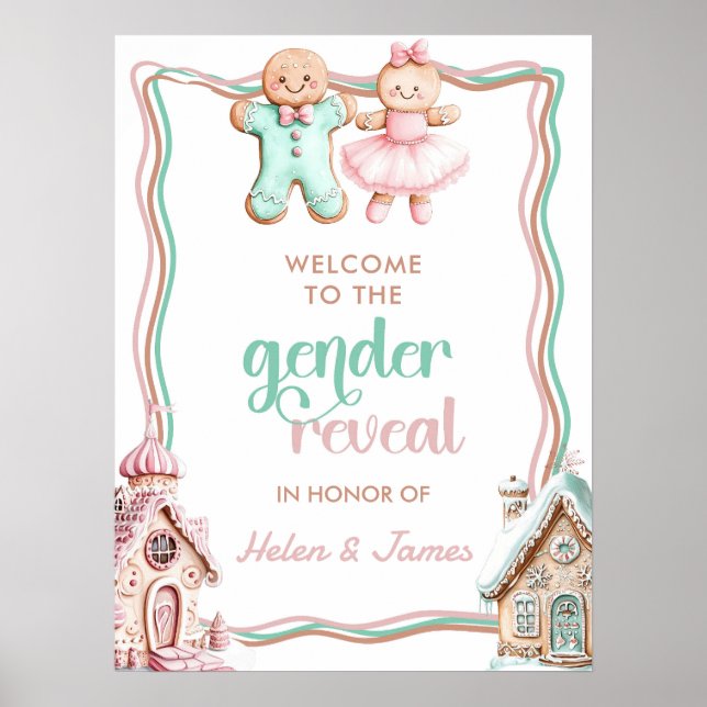 Poster What's Baking Gingerbread Sexe Reveal Welcome (Devant)