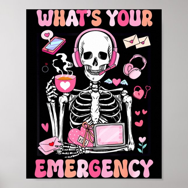 Poster What's Your Emergency Valentines Day 911 Dispatche (Devant)
