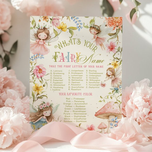Poster Whats your fairy name Fairy Bright Birthday (Créateur téléchargé)