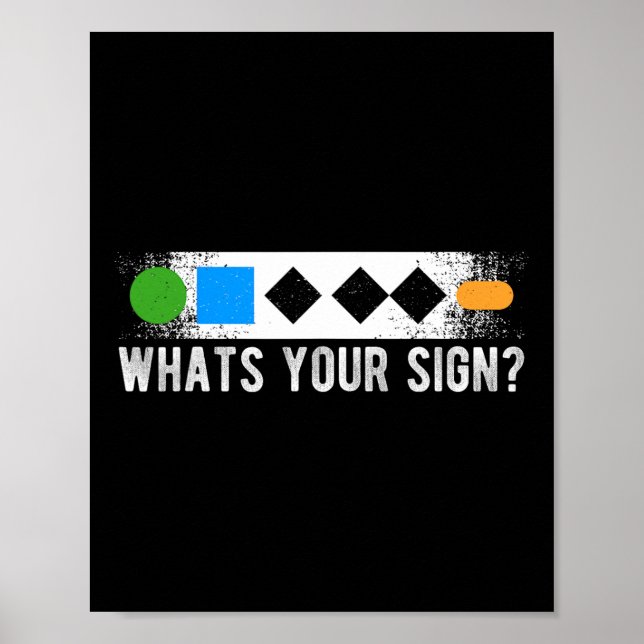 Poster Whats Your Sign Sliding Sport Snowboard (Devant)